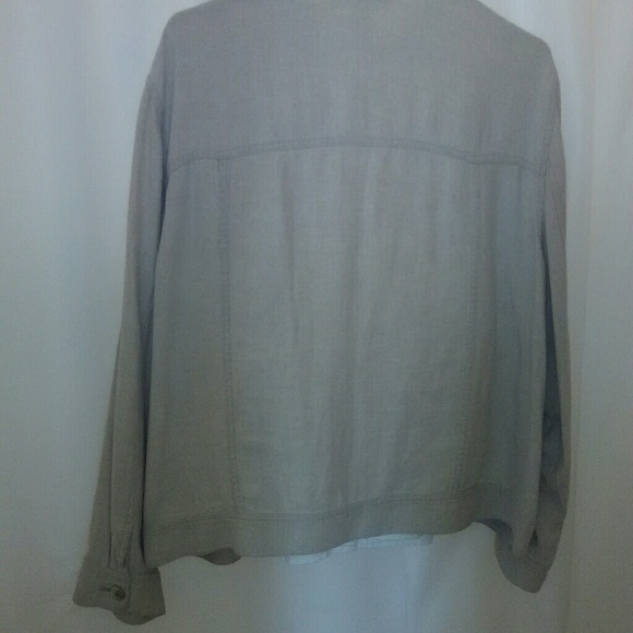 Easy Spirit Linen Jean Jacket - Picture 2 of 5